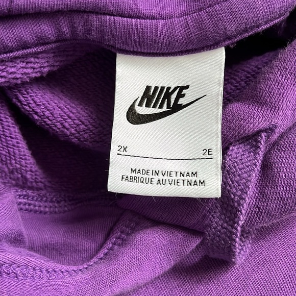 Nike - Sportswear Club Purple Cotton Hoodie Pullover  - Women's Plus 2x - Picture 5 of 10